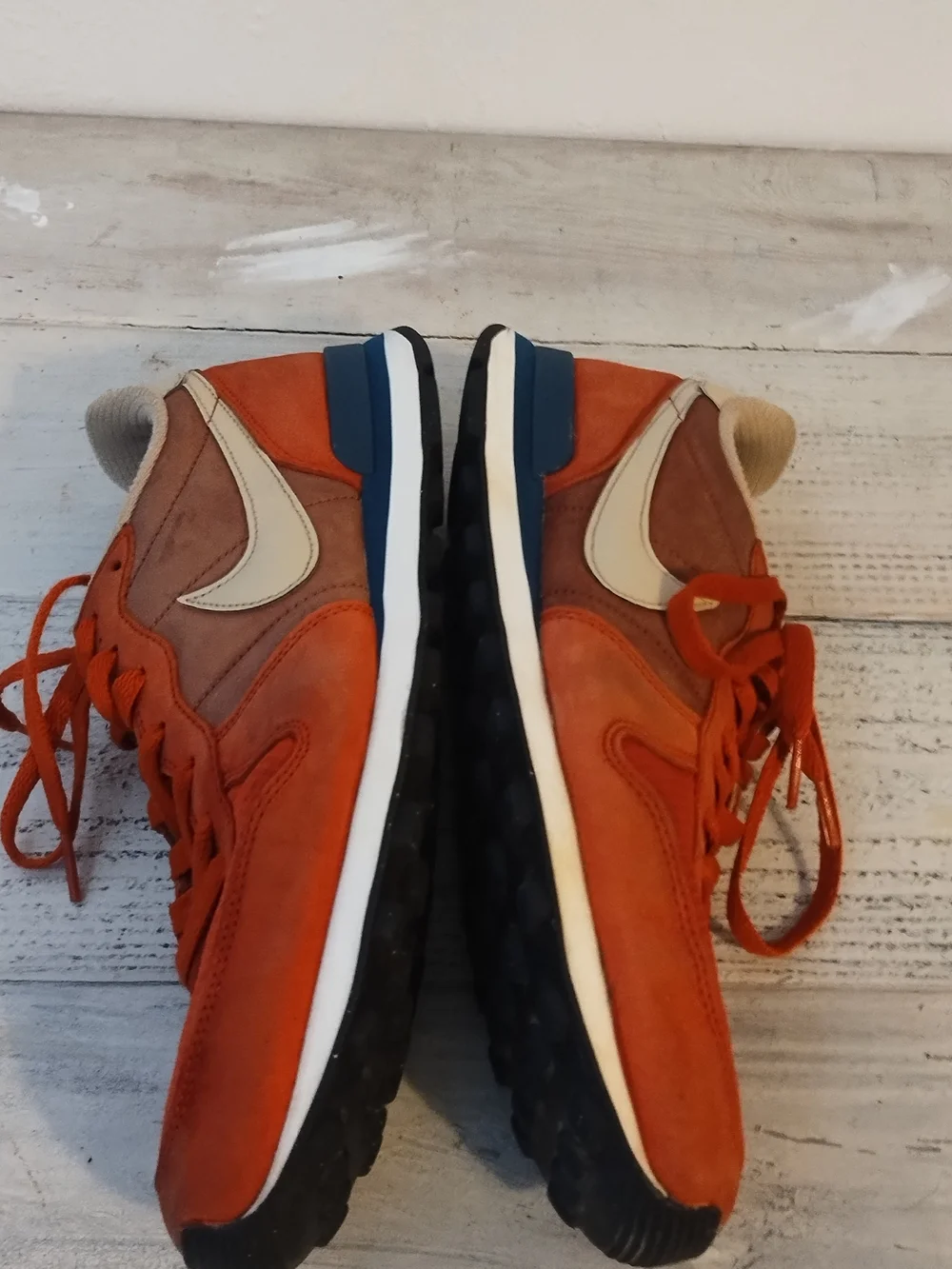 NIKE international leather terra brown sand dune rust blue 631755-203 10.5